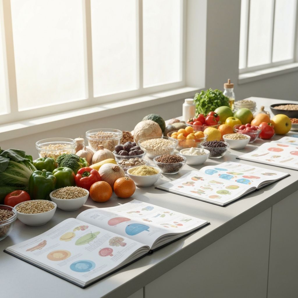 Educational workspace with natural ingredients